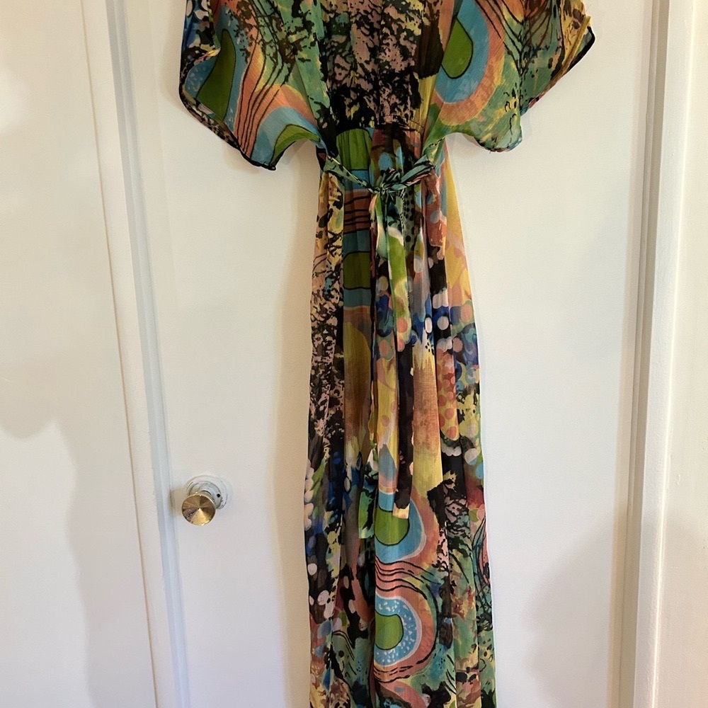American rag Light see-through summer maxi dress. Black lining if needed.
